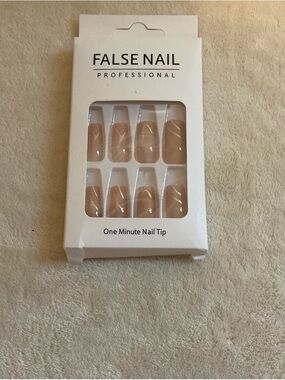 False Nail Professional Nude Press-On Nails - Natural Beige Set